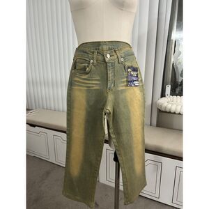 Watch LA Womens 5/6 Acid Wash Bleach Jeans NWT Y2K Straight Leg USA